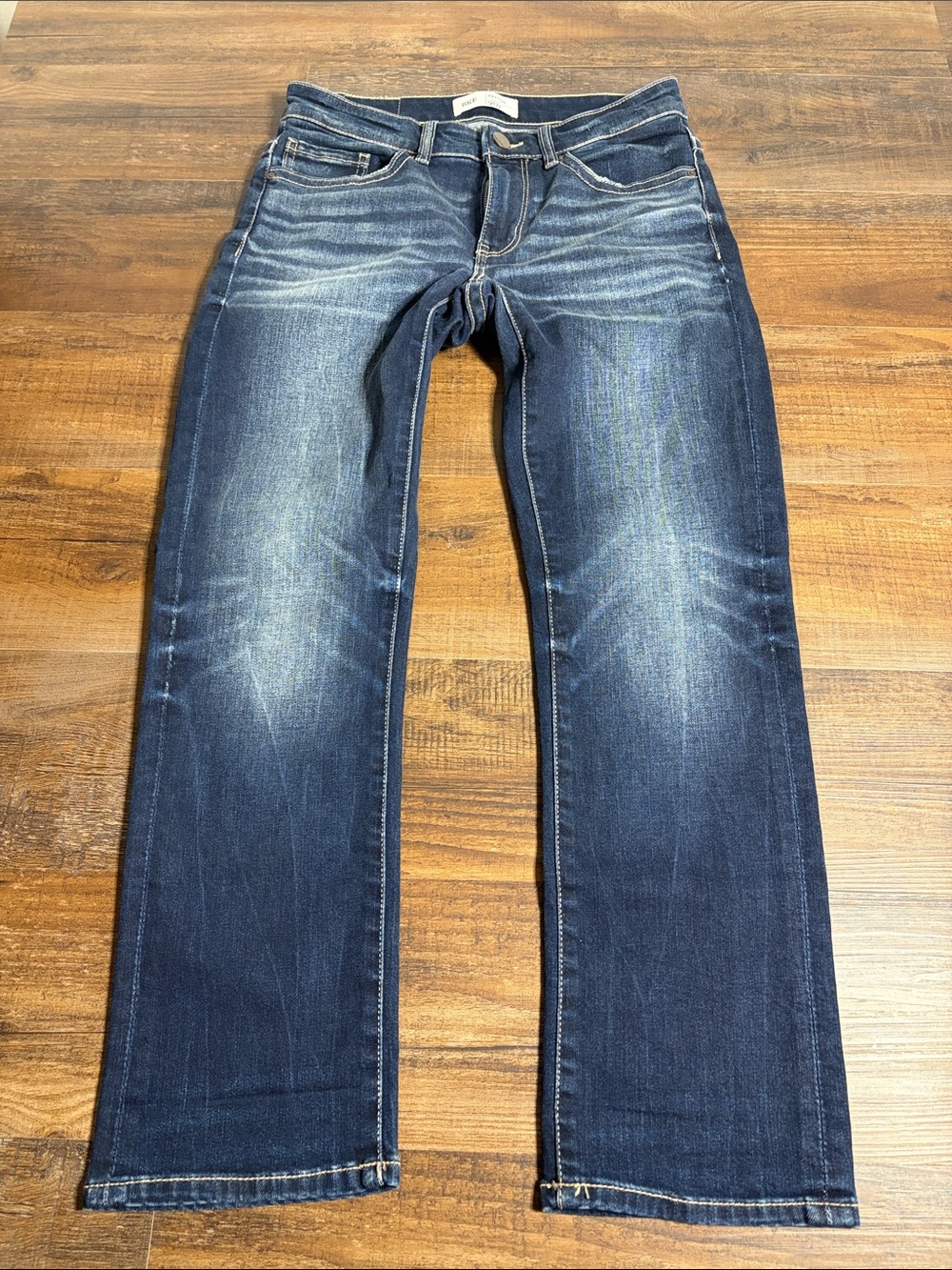 BKE Women’s Dark Blue Cropped Straight Jeans
